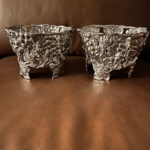 Arthur Court Aluminum Grape Design Salad Serving Bowls - Set of 2